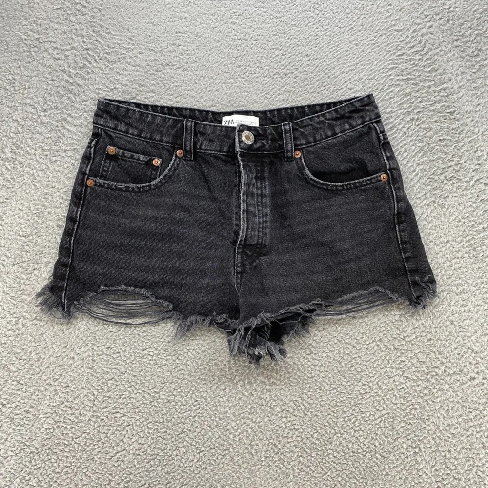 Zara Black Jean Shorts